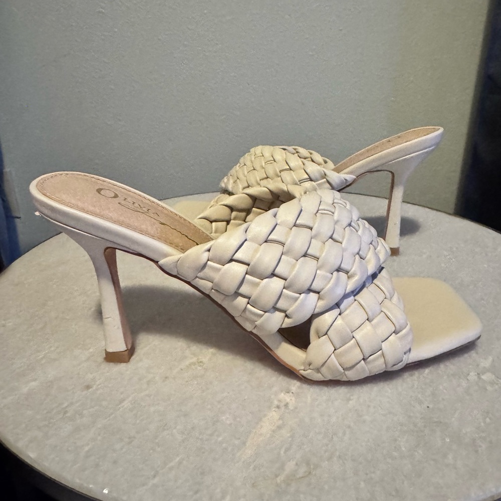 Chic Braided Cream Heels